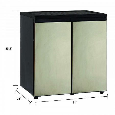 5.5 Cu.Ft. Side by Side Refrigerator/Freezer, Black/Platinum (RMS551SS)