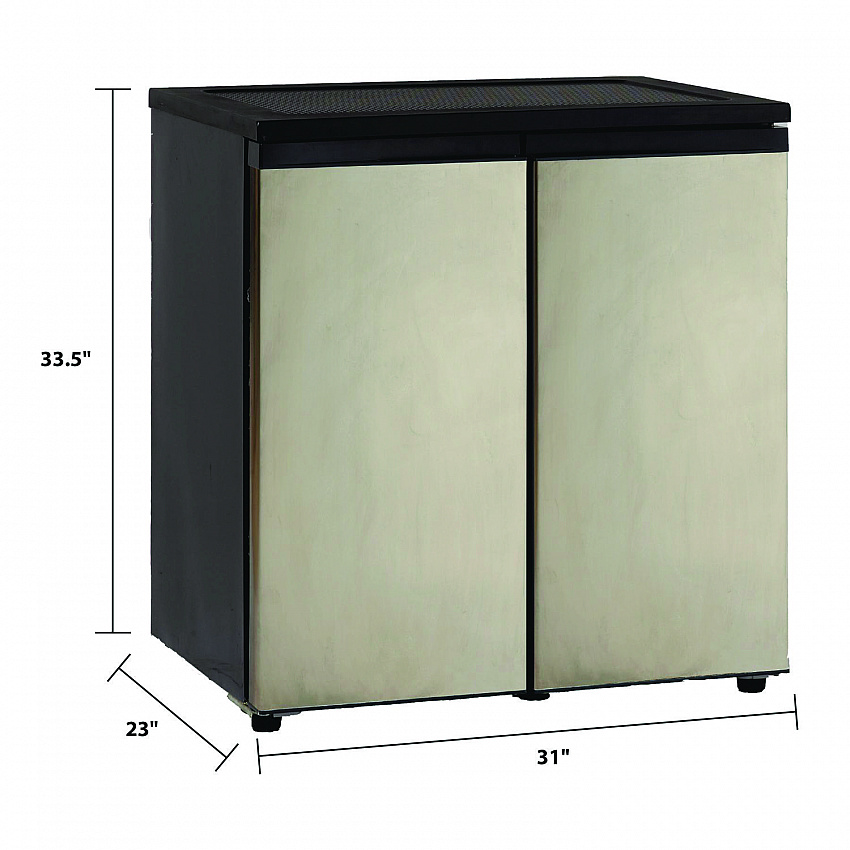 5.5 Cu.Ft. Side by Side Refrigerator/Freezer, Black/Platinum (RMS551SS)