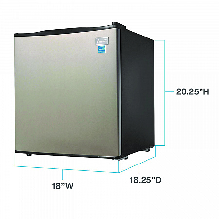 1.7 Cu. Ft. All Refrigerator, Stainless Steel/Black (AR17T3S)