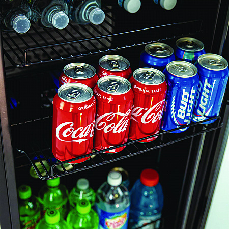 3 Cu. Ft. Refrigerator/Beverage Cooler, 18.75 x 19.5 x 33.75, Black/Stainless Steel Framed Glass Door (BCA306SSIS)