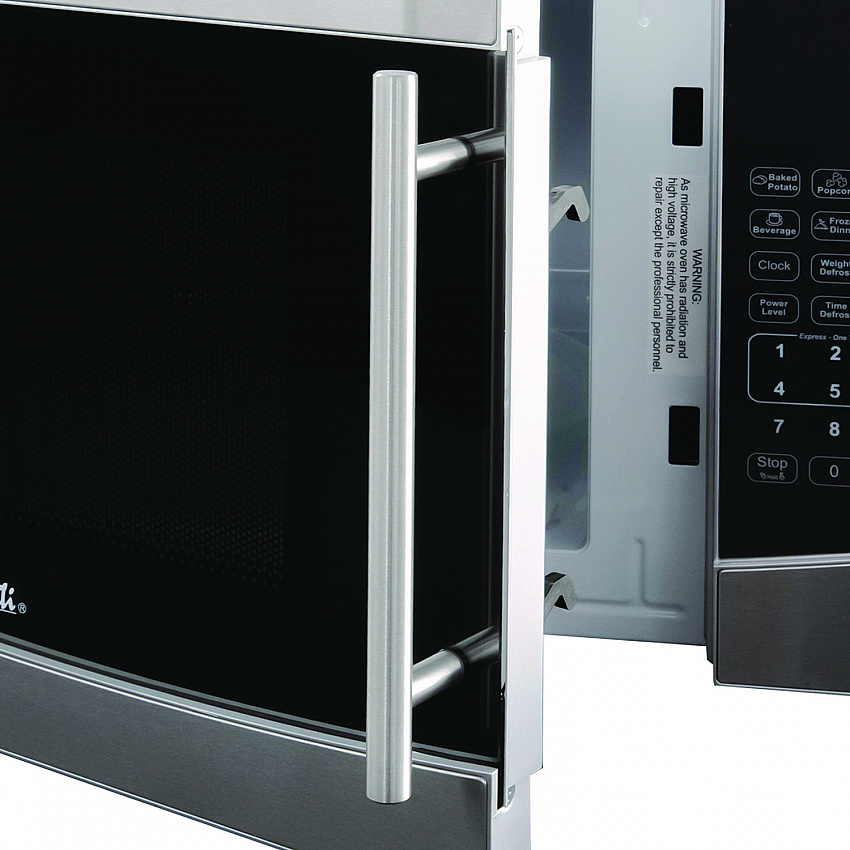 1.1 cu ft Compact Microwave Oven, 1,000 W, Mirror-Finish (MT116V4M)