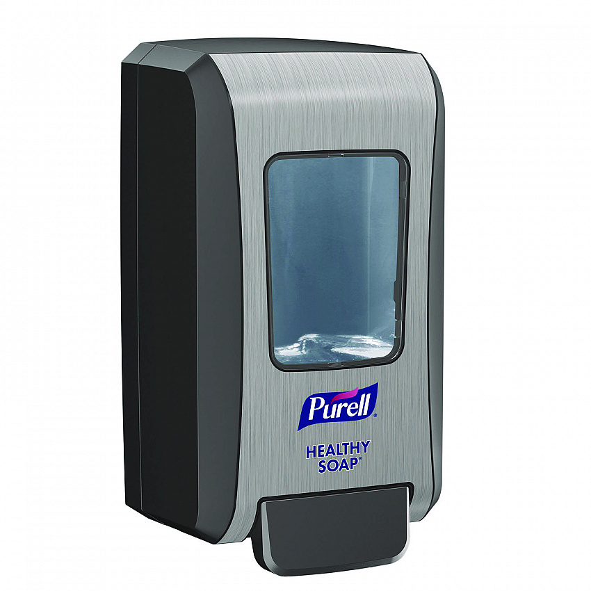 FMX-20 Soap Push-Style Dispenser, 2,000 mL, 6.5 x 4.65 x 11.86, Graphite/Chrome, 6/Carton (523406CT)