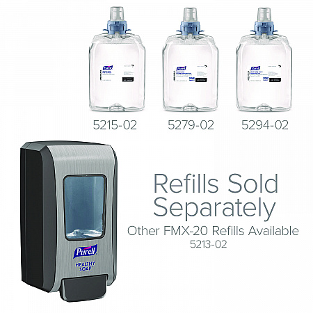 FMX-20 Soap Push-Style Dispenser, 2,000 mL, 6.5 x 4.65 x 11.86, Graphite/Chrome, 6/Carton (523406CT)