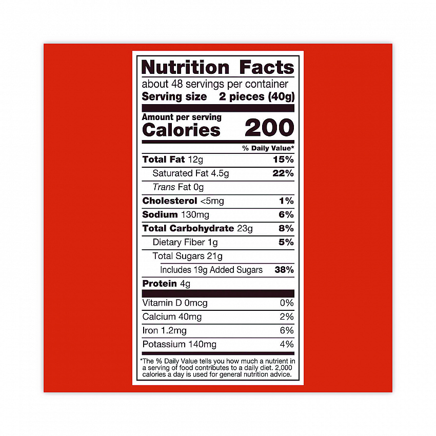 Peanut Butter Cups Bar, Full Size, 1.5 oz Bar, 2 Cups/Bar, 36 Bars/Box (20900149)