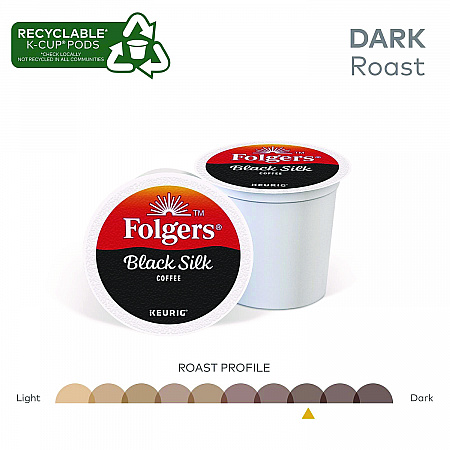 Gourmet Selections Black Silk Coffee K-Cups, 24/Box (6662)