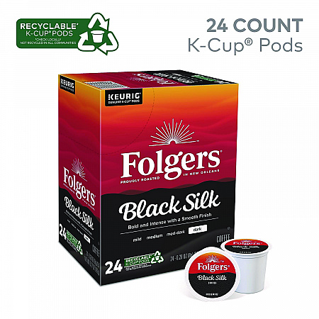 Gourmet Selections Black Silk Coffee K-Cups, 24/Box (6662)