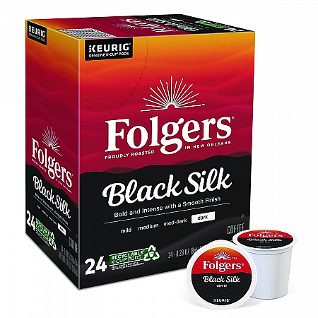 Gourmet Selections Black Silk Coffee K-Cups, 24/Box (6662)