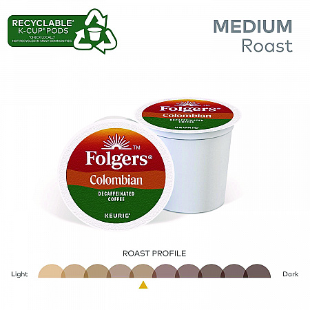 100% Colombian Decaf Coffee K-Cups, 24/Box (0570)