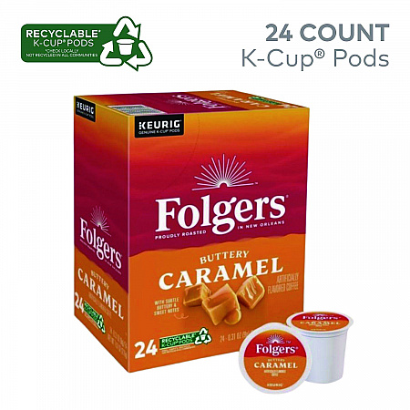 Buttery Caramel Coffee K-Cups, 24/Box (6680)