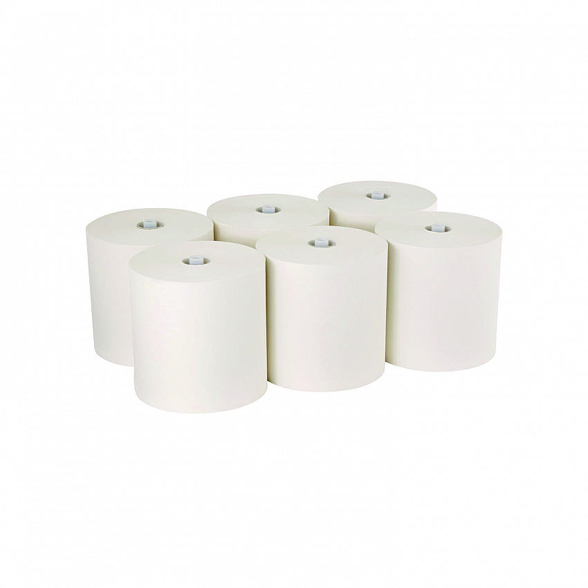 Pacific Blue Ultra Paper Towels, 1-Ply, 7.87" x 1,150 ft, White, 6 Rolls/Carton (26490)
