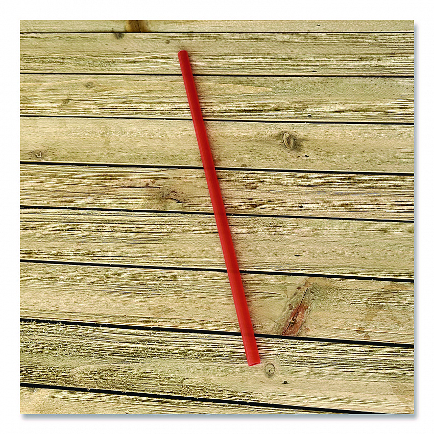 Jumbo Straws, 7.75", Polypropylene, Red, 250/Pack, 10 Packs/Carton (JSTUW775RED)