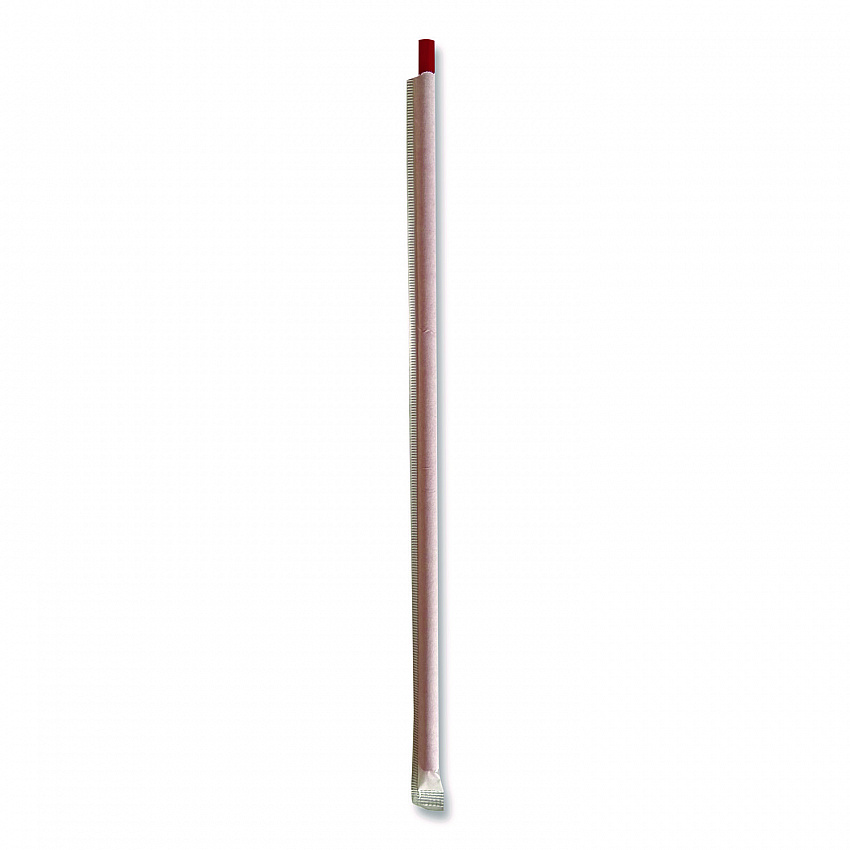 Wrapped Giant Straws, 10.25", Polypropylene, Red, 300/Pack, 4 Packs/Carton (GST1025RD)