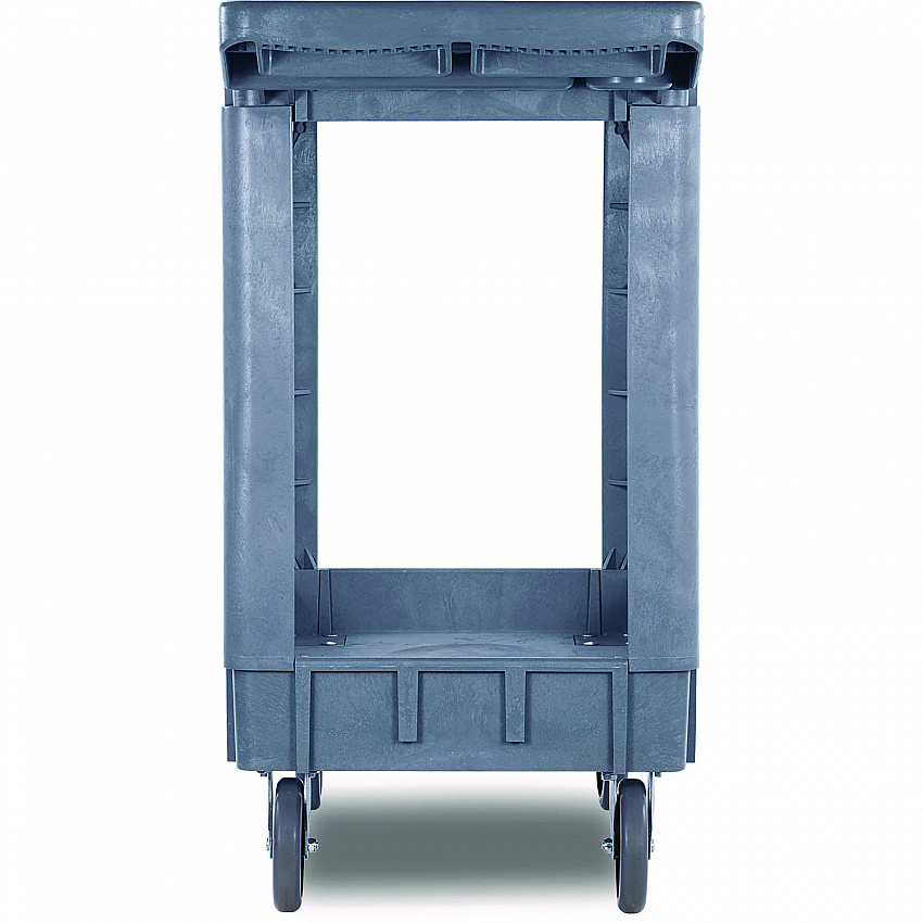 Two-Shelf Utility Cart, Plastic, 2 Shelves, 500 lb Capacity, 17.25" x 40" x 33.5", Gray (4024UCGRA)