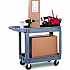 Two-Shelf Utility Cart, Plastic, 2 Shelves, 500 lb Capacity, 17.25