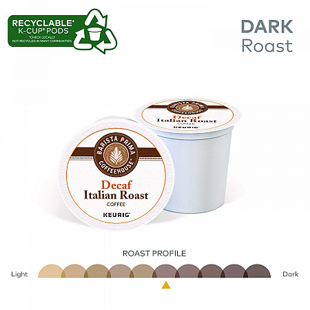Decaf Italian Roast Coffee K-Cups, 24/Box (8506)