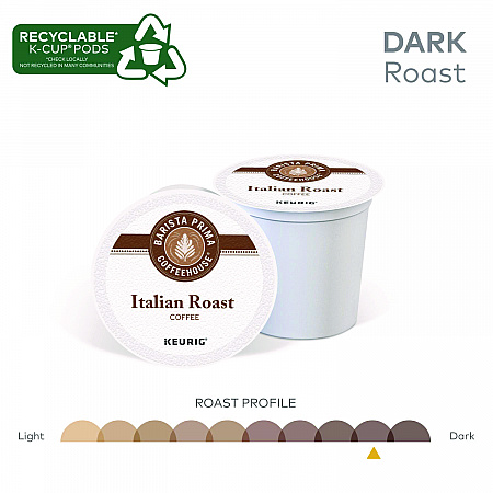 Italian Roast K-Cups Coffee Pack, 24/Box, 4 Box/Carton (8500CT)