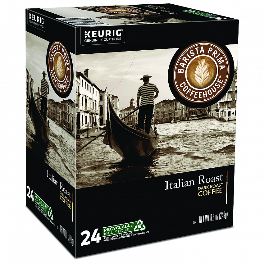 Italian Roast K-Cups Coffee Pack, 24/Box, 4 Box/Carton (8500CT)