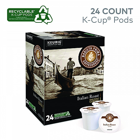 Italian Roast K-Cups Coffee Pack, 24/Box, 4 Box/Carton (8500CT)
