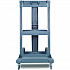 Janitor's Cart, Plastic, 4 Shelves, 1 Bin, 19