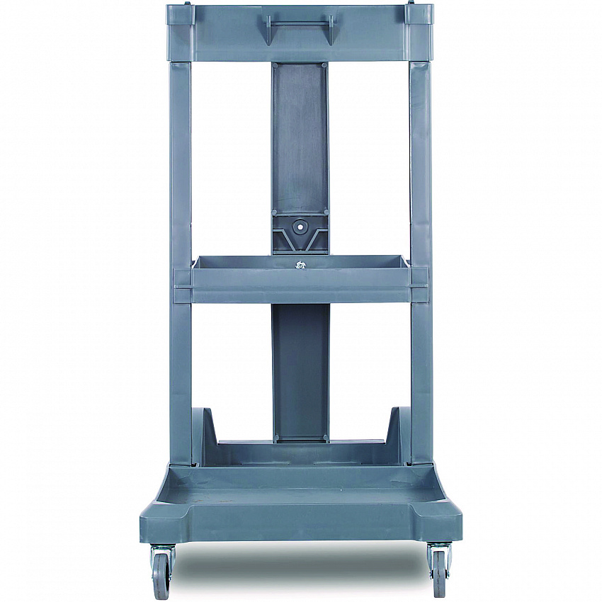 Janitor's Cart, Plastic, 4 Shelves, 1 Bin, 19" x 45" x 39", Gray (JCARTGRA)