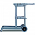 Janitor's Cart, Plastic, 4 Shelves, 1 Bin, 19