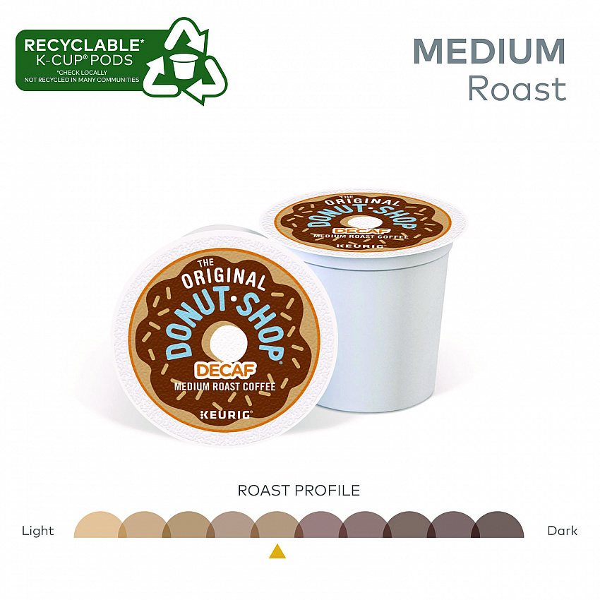 Donut Shop Decaf Coffee K-Cups, 24/Box (7401BX)