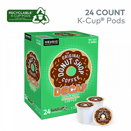 Donut Shop Decaf Coffee K-Cups, 24/Box (7401BX)