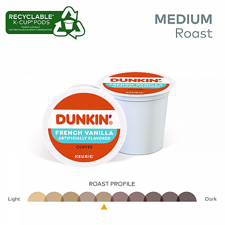 K-Cup Pods, French Vanilla, 22 Pods/Box (1268)