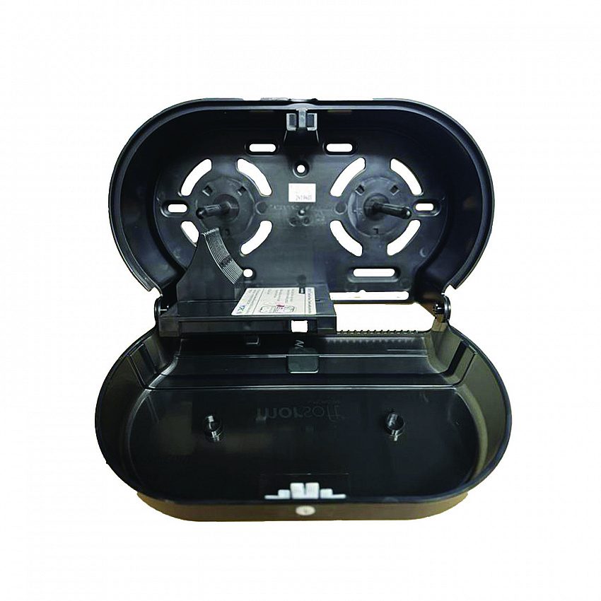 Morsoft Small Core Tissue Dispenser, 11.86 x 5.48 x 7.32, Black Translucent (M1005)