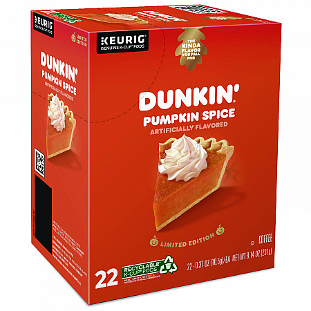 K-Cup Pods, Pumpkin Spice, 22/Box (7596)