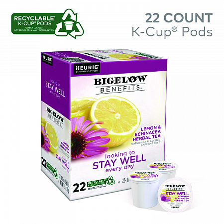 Benefits Lemon and Echinacea Herbal K-Cup, 0.11 oz, 22/Box (2025)