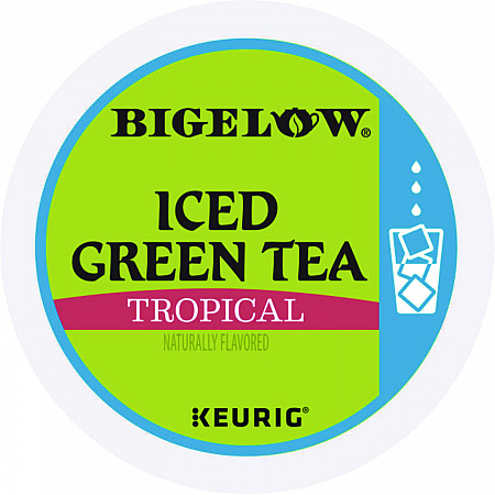 Tropical Iced Green Tea, K-Cup, 0.10 oz, 22/Box (2870)
