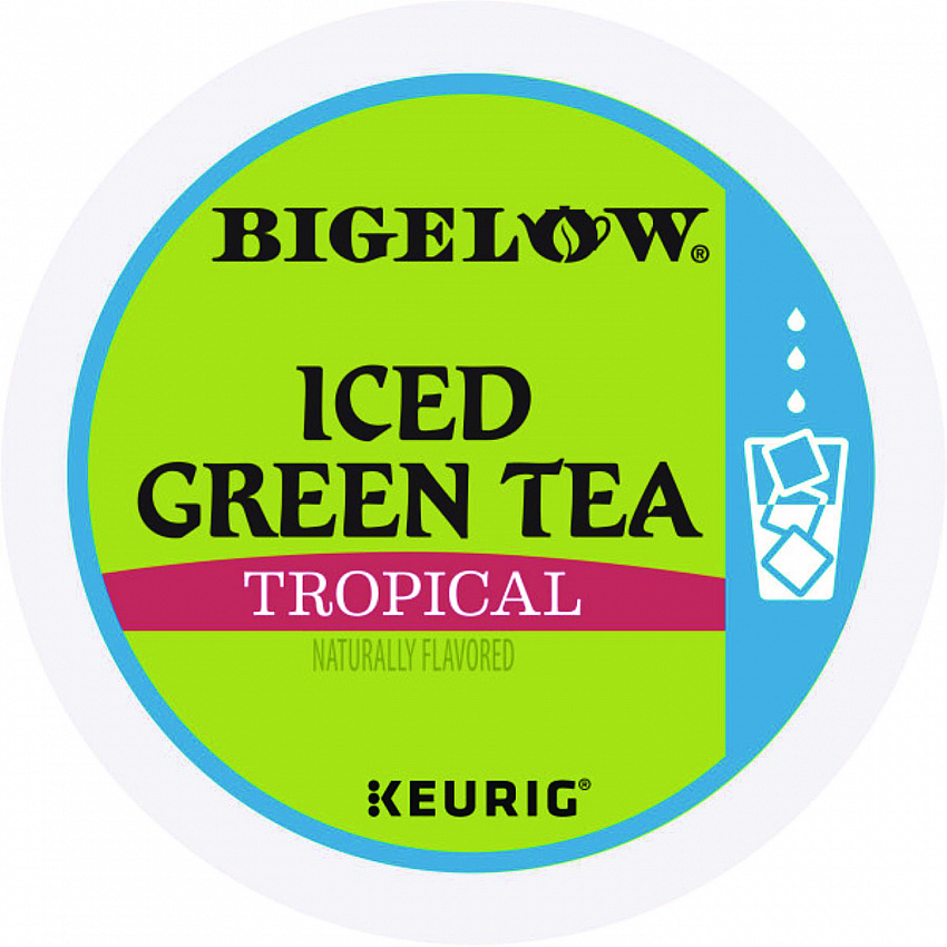 Tropical Iced Green Tea, K-Cup, 0.10 oz, 22/Box (2870)