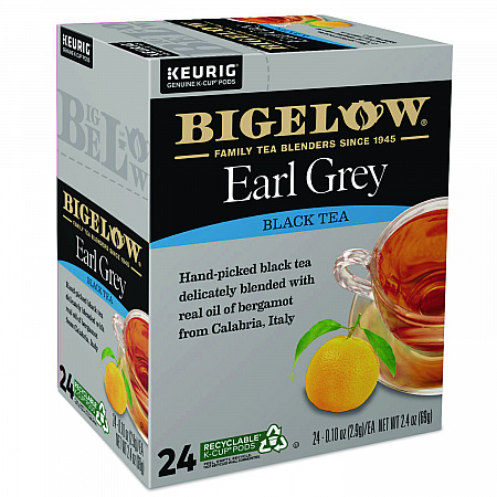 Earl Grey Tea K-Cup Pack, 24/Box, 4 Box/Carton (6082CT)