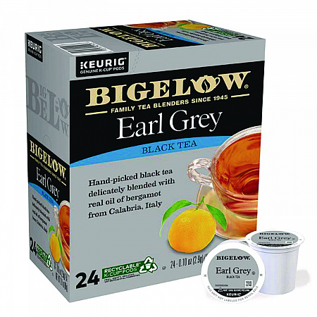 Earl Grey Tea K-Cup Pack, 24/Box (6082)