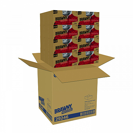 All Purpose Wipers, 1-Ply, 9 x 10.25, Brown, 250 Wipers/Box, 24 Boxes/Carton (29246)