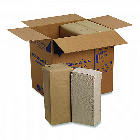 Interfold Napkin Refills, 1-Ply, 13 x 8.5, Brown, 900 Napkins/Pack, 12 Packs/Carton (37604)