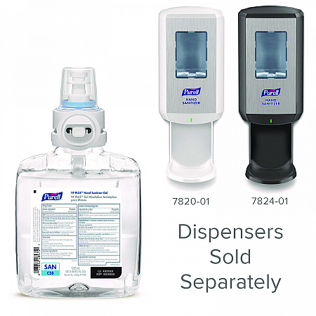 VF PLUS Hand Sanitizer Gel, 1,200 mL Refill Bottle, Fragrance-Free, For CS8 Dispensers, 2/Carton (789902CT)