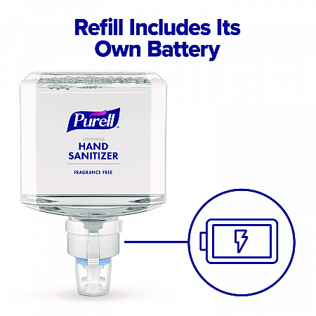 Professional Advanced Gel Hand Sanitizer Fragrance Free, For ES8 Dispenser, 2/Carton (776002)