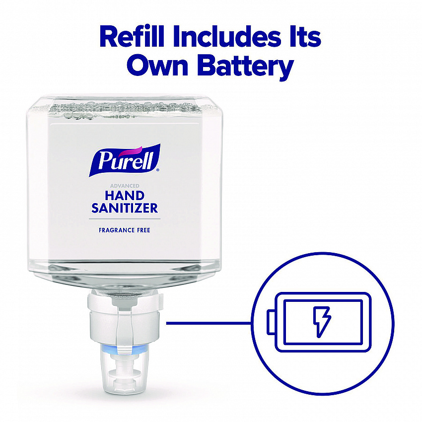 Professional Advanced Gel Hand Sanitizer Fragrance Free, For ES8 Dispenser, 2/Carton (776002)