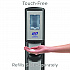 MESSENGER CS8 Silver Panel Floor Stand with Dispenser, 1,200 mL, 15.13 x 16.62 x 52.68, Graphite/Silver (7518DSSLV)