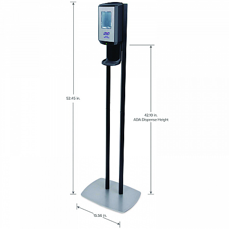 CS8 Hand Sanitizer Floor Stand with Dispenser, 1,200 mL, 13.5 x 5 x 28.5, Graphite (7418DS)