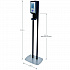 CS8 Hand Sanitizer Floor Stand with Dispenser, 1,200 mL, 13.5 x 5 x 28.5, Graphite (7418DS)