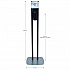 ES6 Hand Sanitizer Floor Stand with Dispenser, 1,200 mL, 13.5 x 5 x 28.5, Graphite/Silver (7216DS)