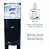 ES6 Hand Sanitizer Floor Stand with Dispenser, 1,200 mL, 13.5 x 5 x 28.5, Graphite/Silver (7216DS)