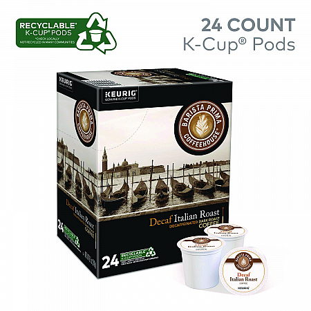 Decaf Italian Roast Coffee K-Cups, 24/Box (8506)