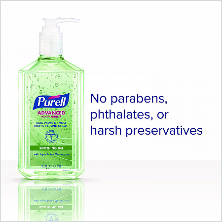 Advanced Hand Sanitizer Soothing Gel, 12 oz Pump Bottle, Fresh Scent (363912EA)