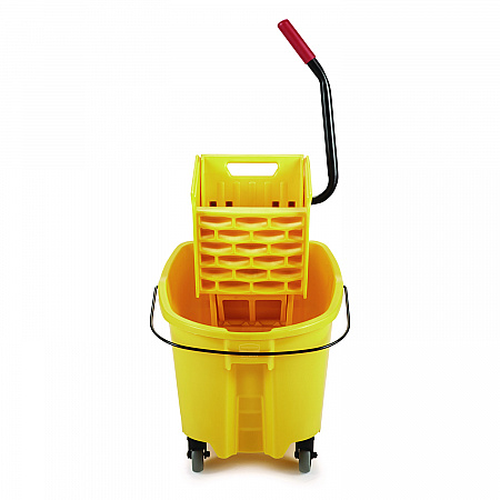 WaveBrake 2.0 Bucket/Wringer Combos, Side-Press, 26 qt, Plastic, Yellow (FG748000YEL)