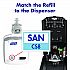 CS8 Hand Sanitizer Dispenser, 1,200 mL, 5.79 x 3.93 x 15.64, White (782001)