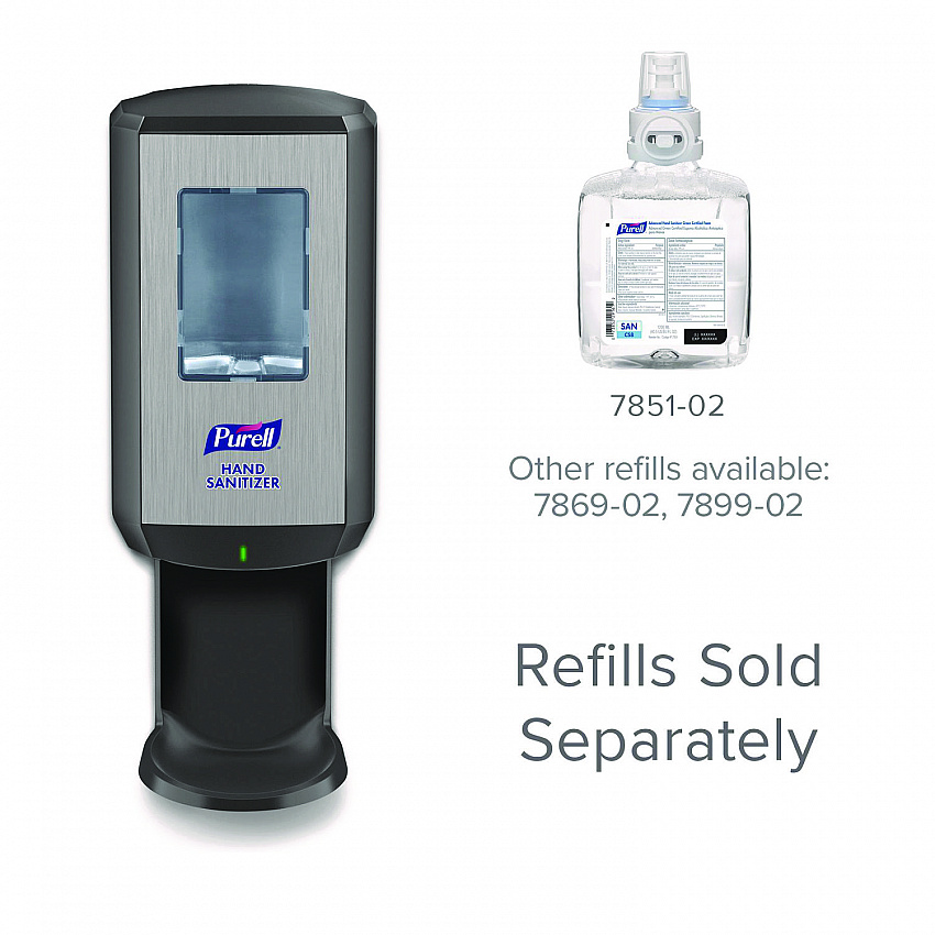 CS8 Hand Sanitizer Dispenser, 1,200 mL, 5.79 x 3.93 x 15.64, Graphite (782401)